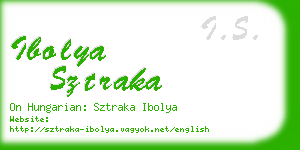 ibolya sztraka business card